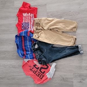 2T boy bundle, patriotic theme